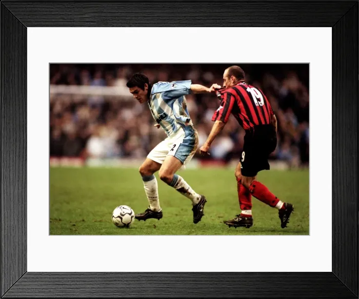 Framed Print : Clash at Coventry: Edworthy vs. Tiatto - Coventry City vs. Manchester City (FA Carling Premiership, 01-01-2001) Framed Print : Clash at Coventry: Edworthy vs. Tiatto - Coventry City vs. Manchester City (FA Carling Premiership, 01-01-2001)