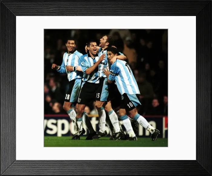 Framed Print : Last-Minute Thriller: Coventry City's Dramatic Goal at Upton Park vs. West Ham (FA Carling Premiership, 12-02-2001)
