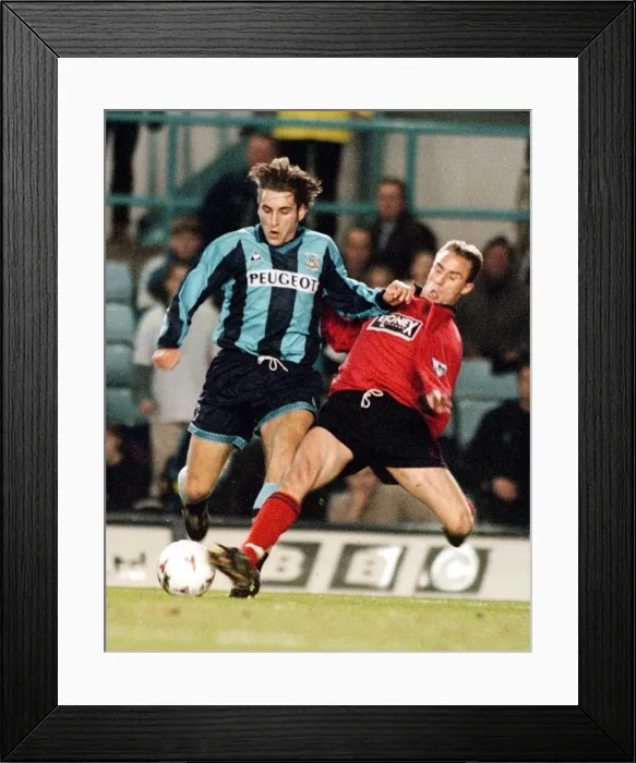 Framed Print : Intense Rivalry: Huckerby vs McAllister - Coventry City vs Wimbledon (1990s) Framed Print : Intense Rivalry: Huckerby vs McAllister - Coventry City vs Wimbledon (1990s)