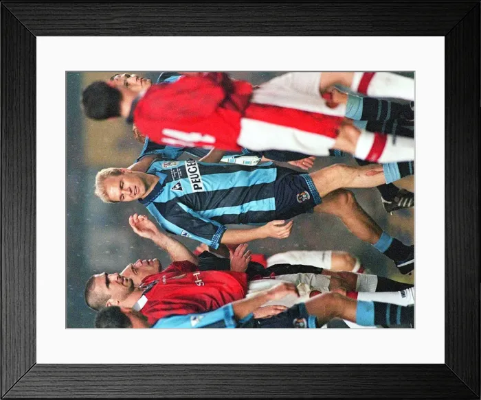 Framed Print : David Busst's Last-Minute Dramatic Penalty for Coventry City Against Manchester United Framed Print : David Busst's Last-Minute Dramatic Penalty for Coventry City Against Manchester United
