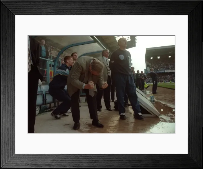 Framed Print : Coventry City's Great Escape: Ron Atkinson's Triumphant Celebration - Surviving the Drop against Leeds United (1990s) Framed Print : Coventry City's Great Escape: Ron Atkinson's Triumphant Celebration - Surviving the Drop against Leeds United (1990s)
