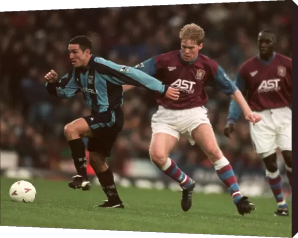 Escape at Villa Park: Paul Telfer Outruns Steve Staunton (FA Carling Premiership, 1997)