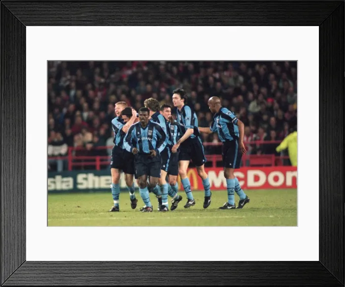 Framed Print : Paul Telfer Scores the Goal that Sent Coventry City to FA Cup Semi-Finals: Euphoric Celebration with Teammates Framed Print : Paul Telfer Scores the Goal that Sent Coventry City to FA Cup Semi-Finals: Euphoric Celebration with Teammates