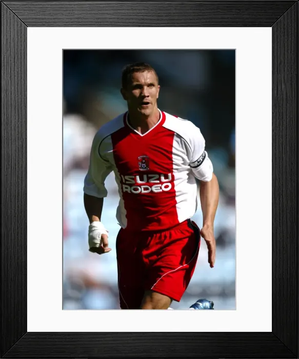 Framed Print : Coventry City's Muhamed Konjic in Action: Pre-Season Friendly vs. Wolverhampton (02-08-2003) Framed Print : Coventry City's Muhamed Konjic in Action: Pre-Season Friendly vs. Wolverhampton (02-08-2003)