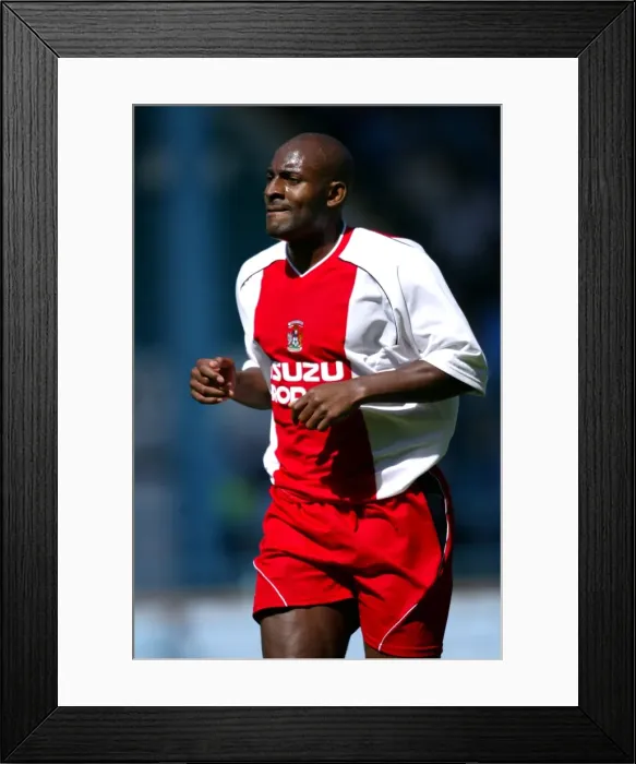 Framed Print : Coventry City vs Wolverhampton: Dele Adebola in Action - Pre-Season Friendly at Highfield Road (02-08-2003) Framed Print : Coventry City vs Wolverhampton: Dele Adebola in Action - Pre-Season Friendly at Highfield Road (02-08-2003)