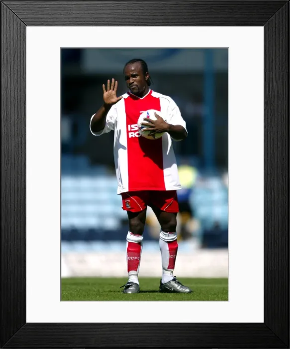 Framed Print : Patrick Suffo in Action: Coventry City vs. Wolverhampton Pre-Season Friendly at Highfield Road (August 2, 2003) Framed Print : Patrick Suffo in Action: Coventry City vs. Wolverhampton Pre-Season Friendly at Highfield Road (August 2, 2003)