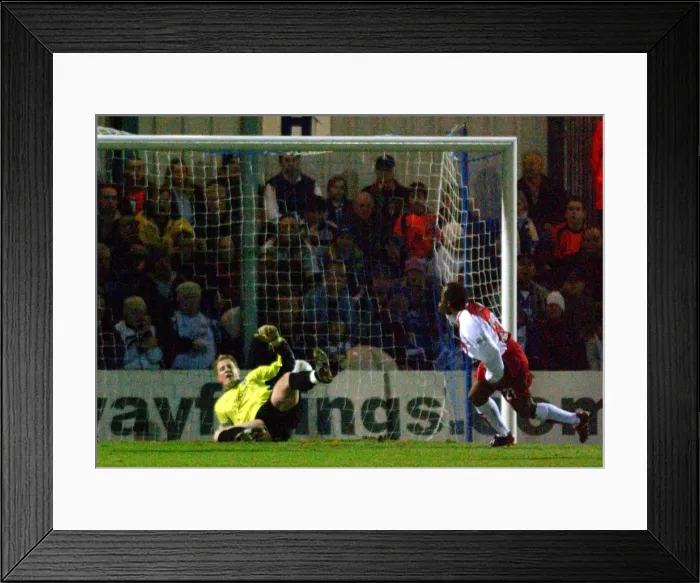 Framed Print : Julian Joachim's Equalizing Goal: Coventry City vs Colchester United, FA Cup Fourth Round Replay (2004) Framed Print : Julian Joachim's Equalizing Goal: Coventry City vs Colchester United, FA Cup Fourth Round Replay (2004)