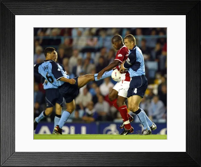 Framed Print : Clash of Titans: Coventry City vs. Nottingham Forest - A Battle of Stars: Safri, Konjic vs. Harewood (27-08-2003) Framed Print : Clash of Titans: Coventry City vs. Nottingham Forest - A Battle of Stars: Safri, Konjic vs. Harewood (27-08-2003)