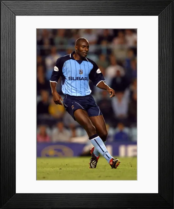 Framed Print : Determined Dele Adebola: Coventry City vs Nottingham Forest in Nationwide League Division One (27-08-2003) Framed Print : Determined Dele Adebola: Coventry City vs Nottingham Forest in Nationwide League Division One (27-08-2003)