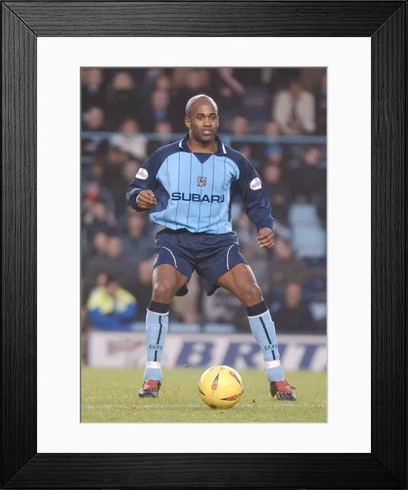 Framed Print : Dean Gordon: Coventry City's Defensive Hero at Highfield Road vs. Watford (Nationwide Division One, 10-01-2004) Framed Print : Dean Gordon: Coventry City's Defensive Hero at Highfield Road vs. Watford (Nationwide Division One, 10-01-2004)