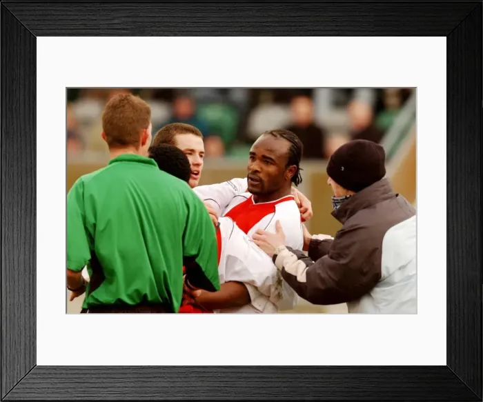 Framed Print : Patrick Suffo's Double: Coventry City's Euphoric Moment vs. Wimbledon (21-02-2004) Framed Print : Patrick Suffo's Double: Coventry City's Euphoric Moment vs. Wimbledon (21-02-2004)