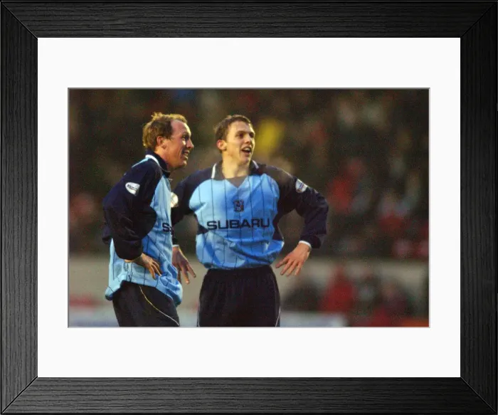 Framed Print : Coventry City's Jubilant Moment: 5-0 Over Walsall with an Own Goal by Ian Roper (January 17, 2004) Framed Print : Coventry City's Jubilant Moment: 5-0 Over Walsall with an Own Goal by Ian Roper (January 17, 2004)