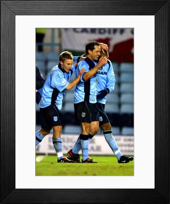 Framed Print : Dean Holdsworth's Brace: Coventry City's FA Cup Upset Against Cardiff City (January 15, 2003) Framed Print : Dean Holdsworth's Brace: Coventry City's FA Cup Upset Against Cardiff City (January 15, 2003)