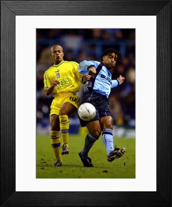 Framed Print : Battle for the Ball: Coventry City vs. Cardiff City - AXA FA Cup Third Round Replay (January 15, 2003) Framed Print : Battle for the Ball: Coventry City vs. Cardiff City - AXA FA Cup Third Round Replay (January 15, 2003)