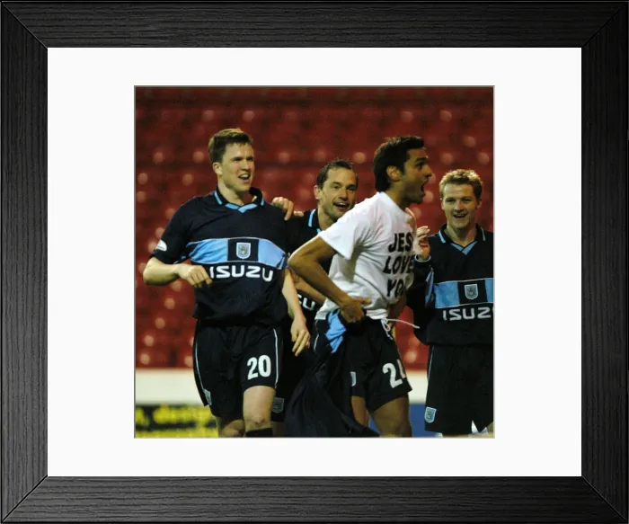 Framed Print : Last-Minute Drama: Juan Sara's Equalizer Saves Coventry City a 1-1 Draw Against Nottingham Forest (January 18, 2003) Framed Print : Last-Minute Drama: Juan Sara's Equalizer Saves Coventry City a 1-1 Draw Against Nottingham Forest (January 18, 2003)