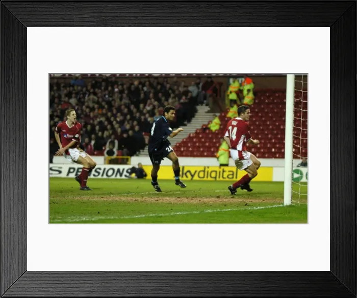 Framed Print : Last-Minute Thriller: Juan Sara Scores Coventry City's Equalizer Against Nottingham Forest (18-01-2003) Framed Print : Last-Minute Thriller: Juan Sara Scores Coventry City's Equalizer Against Nottingham Forest (18-01-2003)