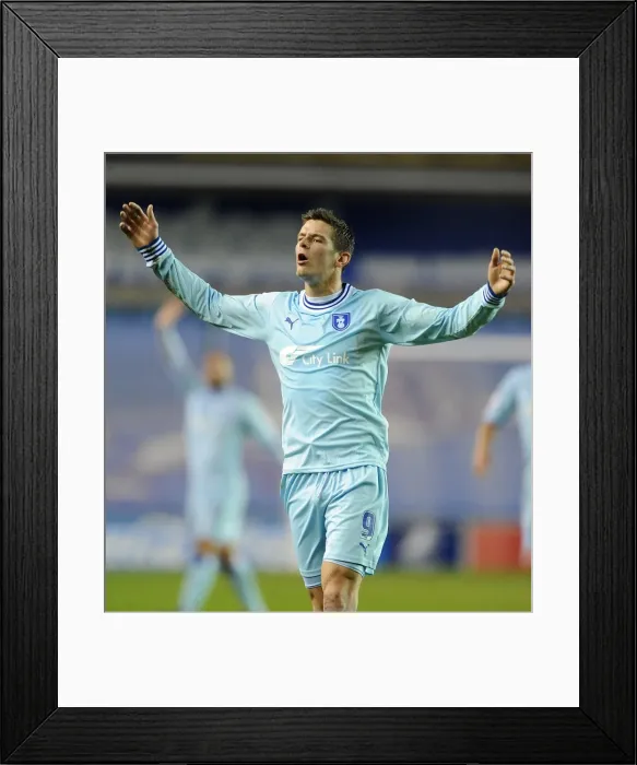 Framed Print : Lukas Jutkiewicz's Disappointment: Coventry City vs Millwall, Npower Championship (01-11-2011) Framed Print : Lukas Jutkiewicz's Disappointment: Coventry City vs Millwall, Npower Championship (01-11-2011)