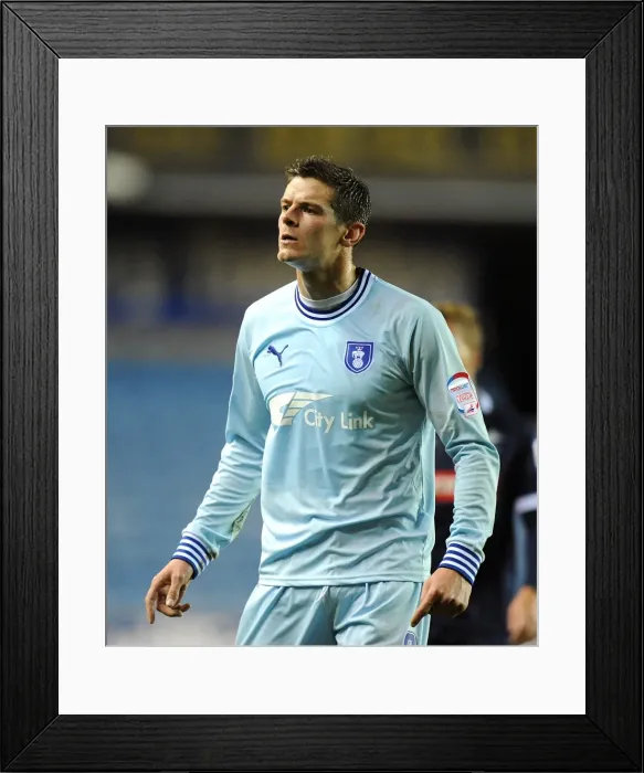 Framed Print : Lukas Jutkiewicz Scores for Coventry City Against Millwall in Npower Championship (1-11-2011) Framed Print : Lukas Jutkiewicz Scores for Coventry City Against Millwall in Npower Championship (1-11-2011)
