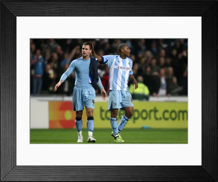 Framed Print : Coventry City FC: Clinton Morrison and Daniel Fox's FA Cup Victory Celebration vs. Blackburn Rovers (2009) Framed Print : Coventry City FC: Clinton Morrison and Daniel Fox's FA Cup Victory Celebration vs. Blackburn Rovers (2009)