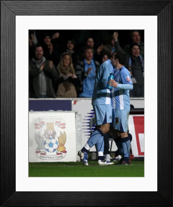Framed Print : Leon Best's Euphoric Goal Celebration with Michael Doyle: Coventry City's FA Cup Upset Against Blackburn Rovers (2009) Framed Print : Leon Best's Euphoric Goal Celebration with Michael Doyle: Coventry City's FA Cup Upset Against Blackburn Rovers (2009)
