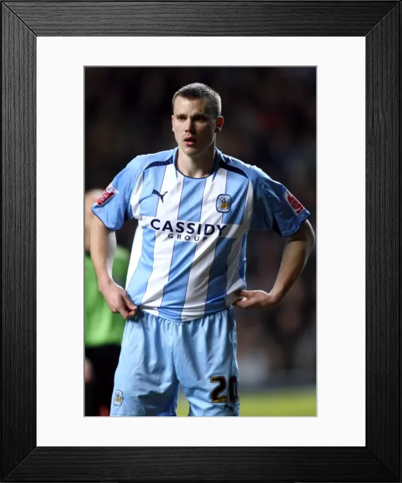 Framed Print : Ben Turner in FA Cup Fifth Round Replay: Coventry City vs. Blackburn Rovers at Ricoh Arena (2009) Framed Print : Ben Turner in FA Cup Fifth Round Replay: Coventry City vs. Blackburn Rovers at Ricoh Arena (2009)