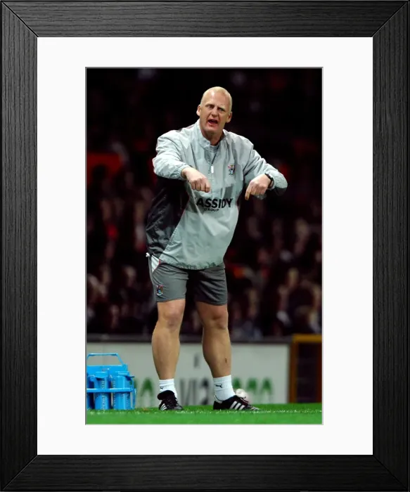 Framed Print : Defiant Coventry City Takes on Manchester United: Iain Dowie's Bold Challenge at Old Trafford (Carling Cup, 2007) Framed Print : Defiant Coventry City Takes on Manchester United: Iain Dowie's Bold Challenge at Old Trafford (Carling Cup, 2007)