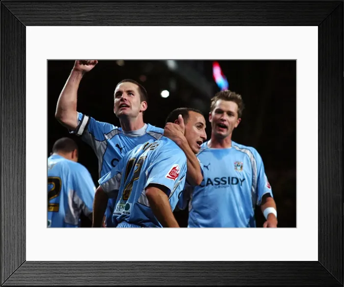 Framed Print : Michael Mifsud's Double Stunner: Coventry City's Shocking Carling Cup Upset of Manchester United (September 2007) Framed Print : Michael Mifsud's Double Stunner: Coventry City's Shocking Carling Cup Upset of Manchester United (September 2007)