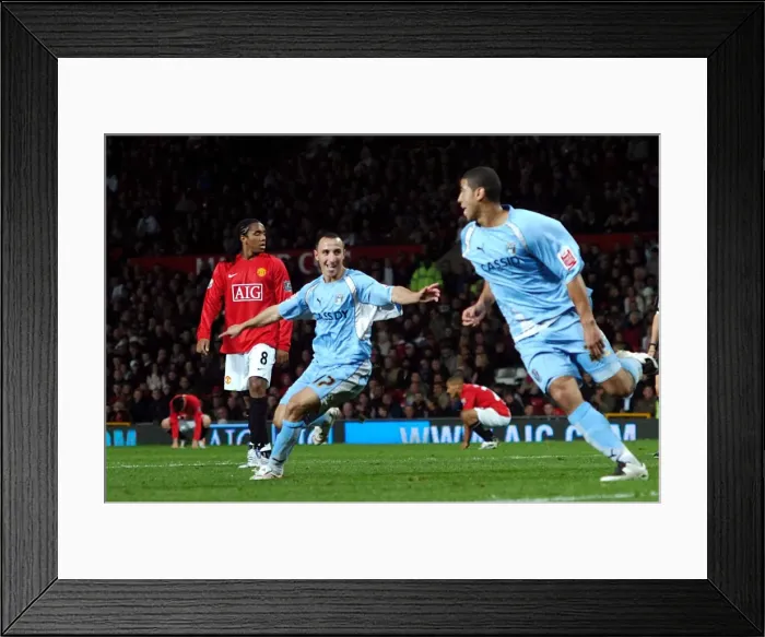 Framed Print : Michael Mifsud's Double Stunner: Coventry City's Historic Upset over Manchester United in the Carling Cup (September 2007) Framed Print : Michael Mifsud's Double Stunner: Coventry City's Historic Upset over Manchester United in the Carling Cup (September 2007)