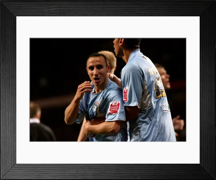 Framed Print : Coventry City's Double Delight: Michael Mifsud Scores Brace Against Manchester United at Old Trafford (September 26, 2007) Framed Print : Coventry City's Double Delight: Michael Mifsud Scores Brace Against Manchester United at Old Trafford (September 26, 2007)