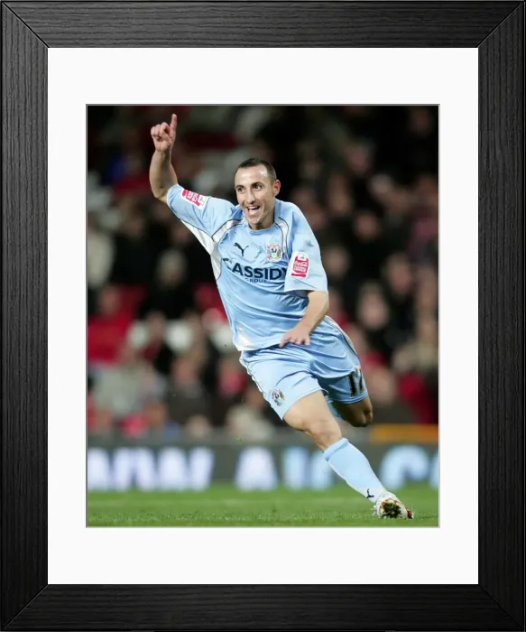 Framed Print : Michael Mifsud's Double Stunner: Coventry City's Historic Upset at Old Trafford (September 2007) Framed Print : Michael Mifsud's Double Stunner: Coventry City's Historic Upset at Old Trafford (September 2007)