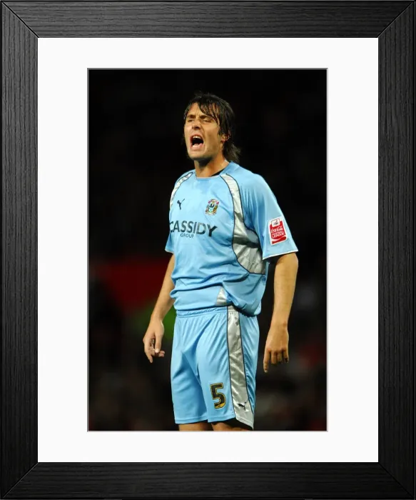 Framed Print : Elliott Ward vs Manchester United: Coventry City's Brave Stand at Old Trafford - Carling Cup Third Round (September 26, 2007) Framed Print : Elliott Ward vs Manchester United: Coventry City's Brave Stand at Old Trafford - Carling Cup Third Round (September 26, 2007)