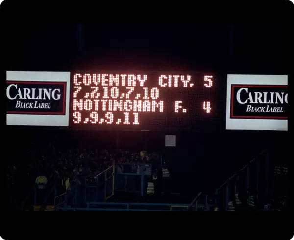 Rumbelows League Cup - Fourth Round - Coventry City v Nottingham Forest