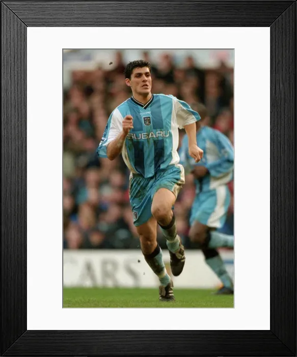 Framed Print : John Aloisi at Villa Park: Aston Villa vs. Coventry City, FA Carling Premiership (1999) Framed Print : John Aloisi at Villa Park: Aston Villa vs. Coventry City, FA Carling Premiership (1999)