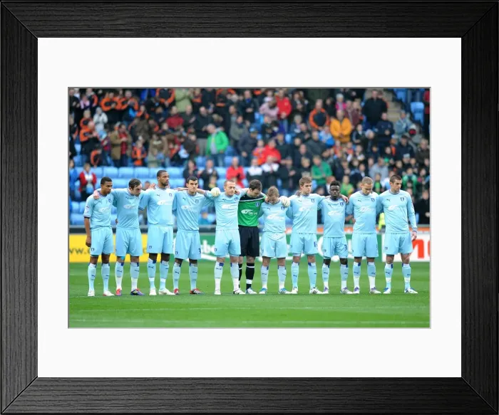 Framed Print : Honoring Coventry's Resilient Past: A Moment of Silence at Coventry City vs. West Ham United (November 19, 2011) Framed Print : Honoring Coventry's Resilient Past: A Moment of Silence at Coventry City vs. West Ham United (November 19, 2011)