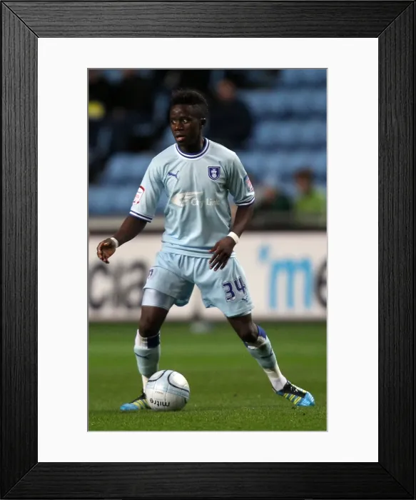 Framed Print : Gael Bigirimana in Action: Coventry City vs. Cardiff City, Npower Championship (Nov 22, 2011, Ricoh Arena) Framed Print : Gael Bigirimana in Action: Coventry City vs. Cardiff City, Npower Championship (Nov 22, 2011, Ricoh Arena)