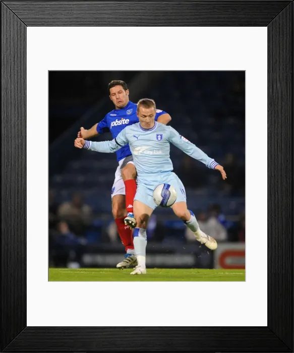 Framed Print : Clash at Fratton Park: McSheffrey vs. Norris - Coventry City's Championship Showdown with Portsmouth (December 3, 2011) Framed Print : Clash at Fratton Park: McSheffrey vs. Norris - Coventry City's Championship Showdown with Portsmouth (December 3, 2011)