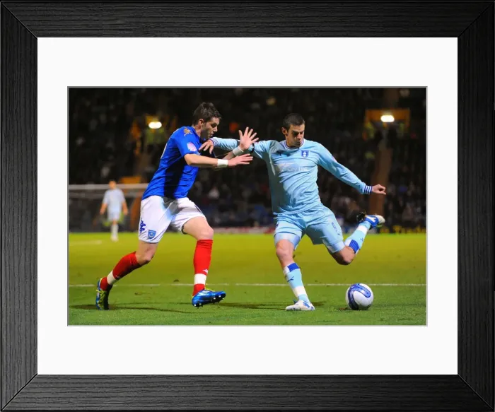Framed Print : Clash at Fratton Park: A Battle Between Lukas Jutkiewicz and Greg Halford in Coventry City vs. Portsmouth, Npower Championship (03-12-2011) Framed Print : Clash at Fratton Park: A Battle Between Lukas Jutkiewicz and Greg Halford in Coventry City vs. Portsmouth, Npower Championship (03-12-2011)