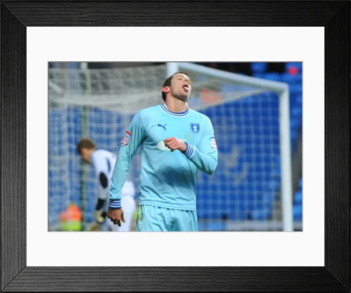 Framed Print : Regretful Miss: Lukas Jutkiewicz's Missed Opportunity vs. Hull City (Coventry City, Npower Championship, 10-12-2011) Framed Print : Regretful Miss: Lukas Jutkiewicz's Missed Opportunity vs. Hull City (Coventry City, Npower Championship, 10-12-2011)