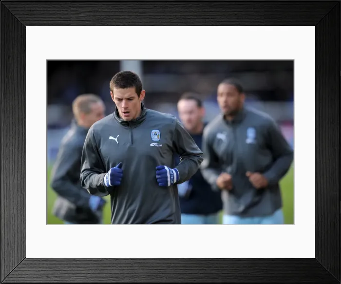 Framed Print : Lukas Jutkiewicz Scores the Winning Goal for Coventry City against Peterborough United (December 17, 2011, London Road) Framed Print : Lukas Jutkiewicz Scores the Winning Goal for Coventry City against Peterborough United (December 17, 2011, London Road)