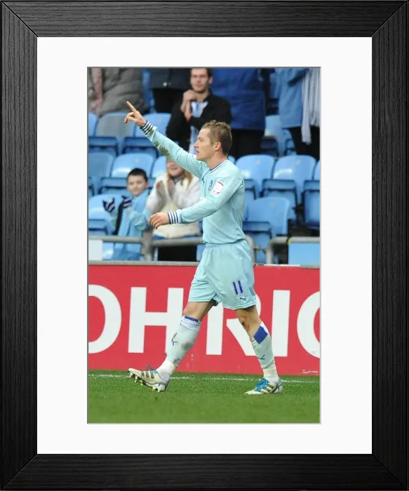 Framed Print : Gary McSheffrey's Euphoric Moment: First Goal for Coventry City Against Brighton & Hove Albion (31-12-2011) Framed Print : Gary McSheffrey's Euphoric Moment: First Goal for Coventry City Against Brighton & Hove Albion (31-12-2011)