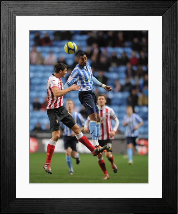 Framed Print : FA Cup Third Round Showdown: Shaun Jeffers vs Aaron Martin - Coventry City vs Southampton (07-01-2012, Ricoh Arena) Framed Print : FA Cup Third Round Showdown: Shaun Jeffers vs Aaron Martin - Coventry City vs Southampton (07-01-2012, Ricoh Arena)