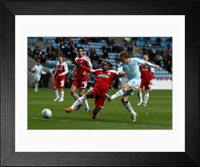 Framed Print : Coventry Citys Gary McSheffrey scores the opening goal of the game Framed Print : Coventry Citys Gary McSheffrey scores the opening goal of the game