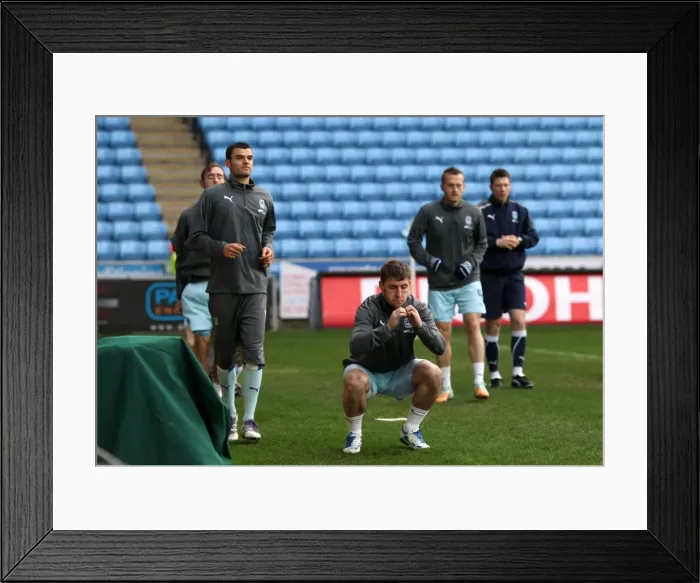 Framed Print : Intense Warm-Up: Coventry City FC Gears Up for Championship Clash vs. Middlesbrough (21-01-2012, Ricoh Arena) Framed Print : Intense Warm-Up: Coventry City FC Gears Up for Championship Clash vs. Middlesbrough (21-01-2012, Ricoh Arena)