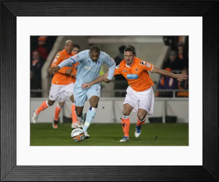 Framed Print : Clash at Bloomfield Road: Coventry City vs. Blackpool - Npower Championship Battle: Platt vs. Evatt Framed Print : Clash at Bloomfield Road: Coventry City vs. Blackpool - Npower Championship Battle: Platt vs. Evatt