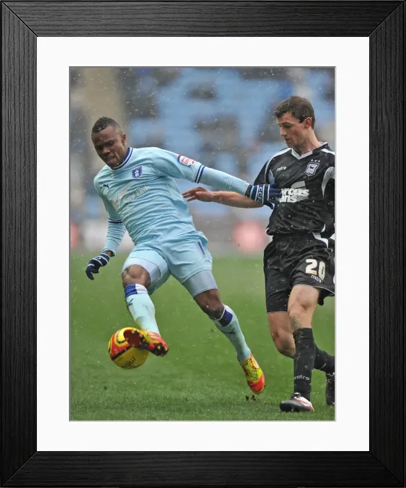 Framed Print : Clash at Ricoh Arena: Alex Nimely vs Tommy Smith - Npower Championship Showdown (04-02-2012) Framed Print : Clash at Ricoh Arena: Alex Nimely vs Tommy Smith - Npower Championship Showdown (04-02-2012)