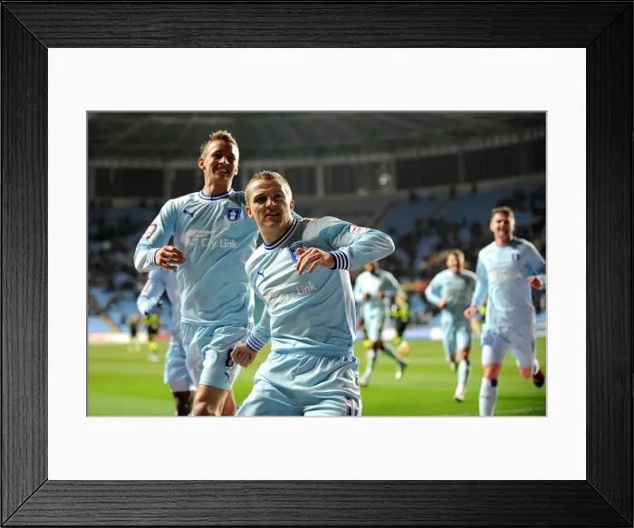 Framed Print : Gary McSheffrey's Strike: Coventry City Opens Score Against Leeds United (February 14, 2012, Ricoh Arena) Framed Print : Gary McSheffrey's Strike: Coventry City Opens Score Against Leeds United (February 14, 2012, Ricoh Arena)