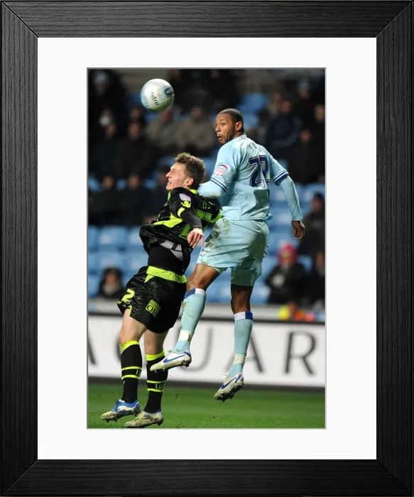 Framed Print : Battle for the Ball: Lees vs. Platt in Coventry City vs. Leeds United Championship Clash (February 14, 2012, Ricoh Arena) Framed Print : Battle for the Ball: Lees vs. Platt in Coventry City vs. Leeds United Championship Clash (February 14, 2012, Ricoh Arena)