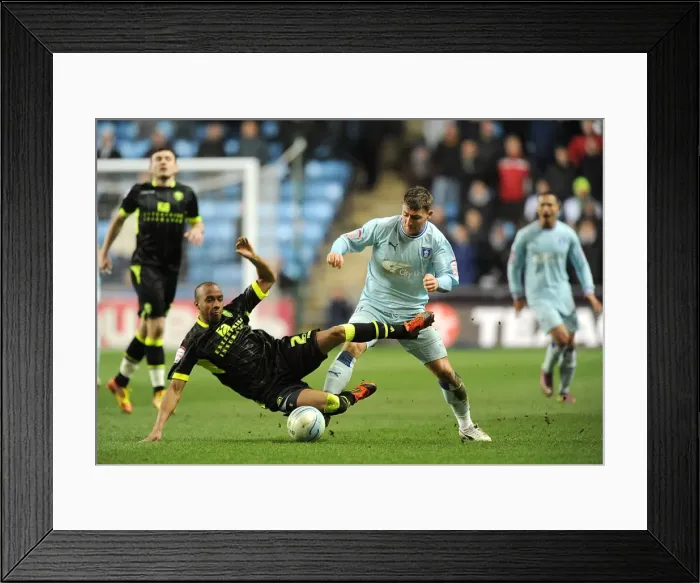 Framed Print : Intense Rivalry: Delph vs. Deegan Clash - Coventry City vs. Leeds United (Championship, 14-02-2012, Ricoh Arena) Framed Print : Intense Rivalry: Delph vs. Deegan Clash - Coventry City vs. Leeds United (Championship, 14-02-2012, Ricoh Arena)