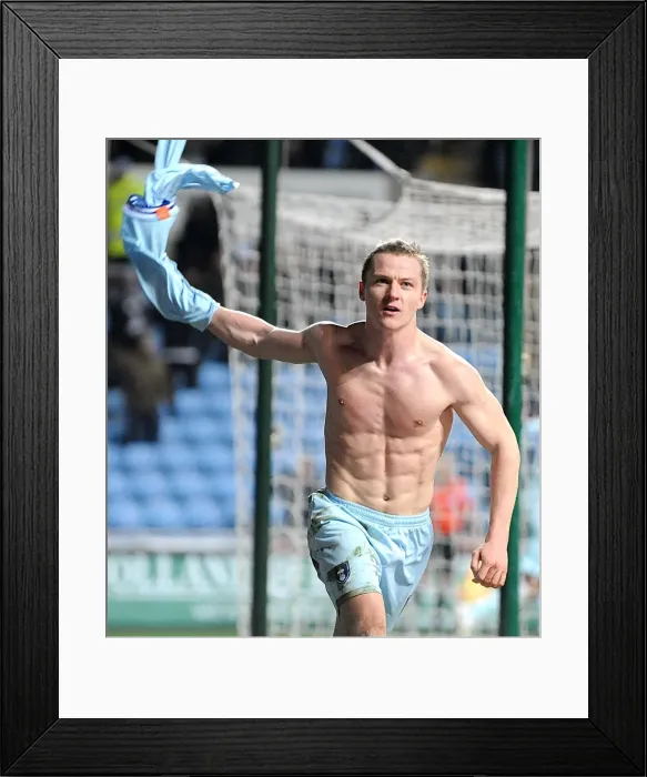Framed Print : Gary McSheffrey's Double: Coventry City's Thrilling 2-1 Victory Over Leeds United (February 14, 2012, Ricoh Arena)