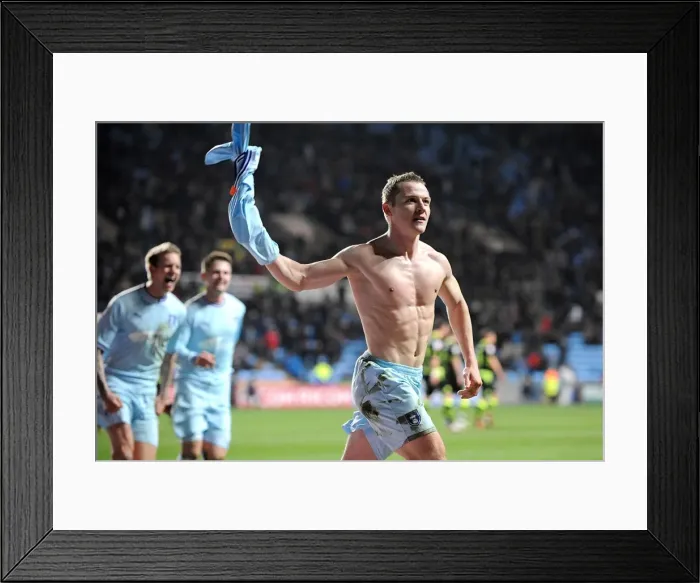 Framed Print : Coventry City's Euphoric Double: Gary McSheffrey's Brace Against Leeds United (February 14, 2012, Ricoh Arena)